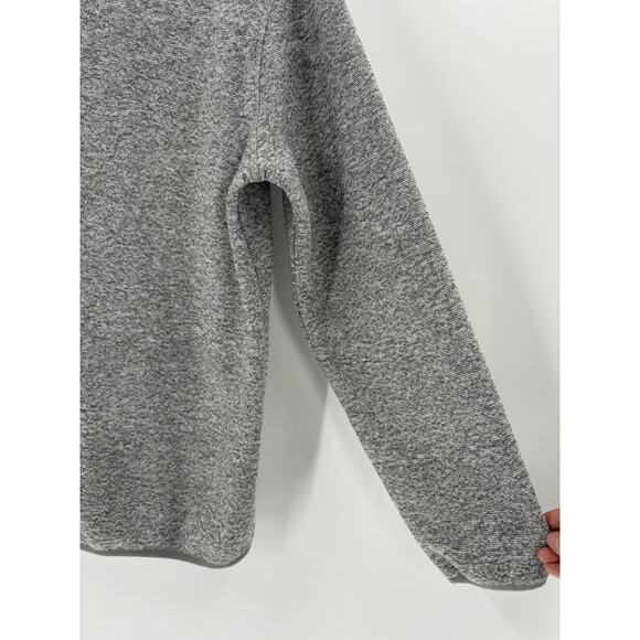 Eddie Bauer Pullover Sweater Mens Small Gray Snap Buttons Front Pocket Logo Knit - Picture 12 of 16